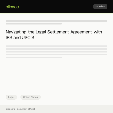 Document preview: Notification of Legal Settlement Agreement — Legal, United States