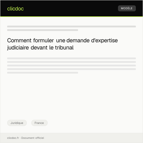 Aperçu du document Lettre de demande d’expertise judiciaire — Juridique, France