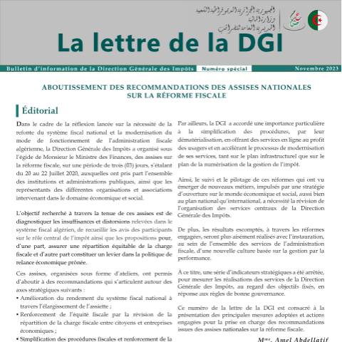 Aperçu du document Lettre_DGI_special_assises_FR — Lettres de la DGI, Algérie (CERFA n°LettreDGIspecialassisesFR)