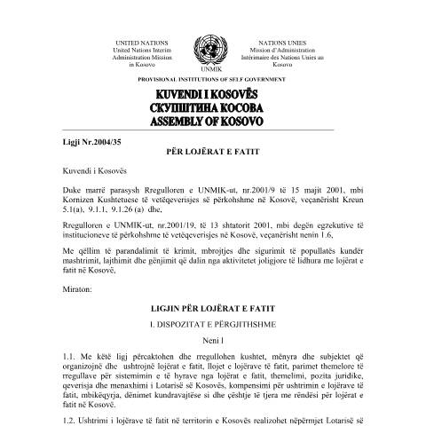 Document preview: Ligji_2004_35 — Ligjet, Kosovë