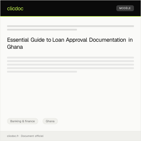 Document preview: Application for Loan Approval Documentation — Banking & finance, Ghana