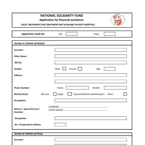 Document preview: Local Treatment — Document, Mauritius (CERFA n°Local-Treatment)