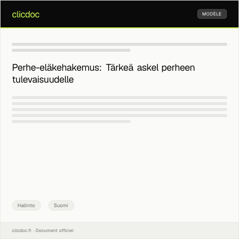 Document preview: Lomake 5040e - Perhe-eläkehakemus — Hallinto, Suomi