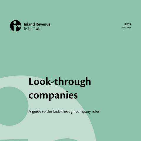 Document preview: Look-through companies — Income tax, New Zealand (CERFA n°IR879)