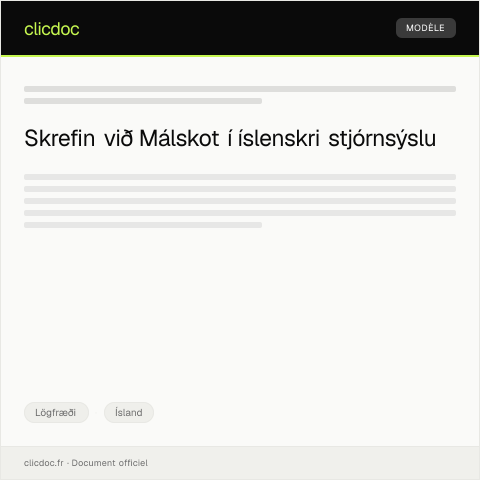 Document preview: Málskot — Lögfræði, Ísland