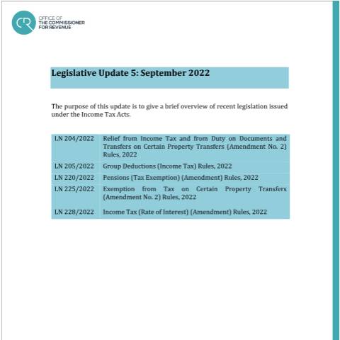 Document preview: 2022 — update-5---september-2022.pdf — income_tax, Malta (CERFA n°update-5---september-2022)