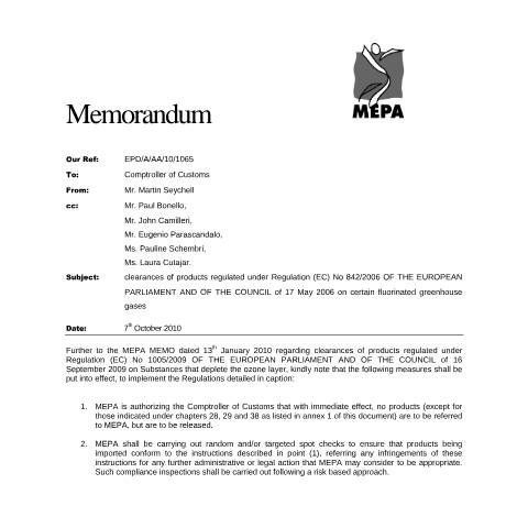 Document preview: Clearances from Other Departments — rc019b---release-of-substances-covered-by-ec-842_2006---final-(1).pdf — customs_excise, Malta (CERFA n°rc019b---release-of-substances-covered-by-ec-842_2006---fina)