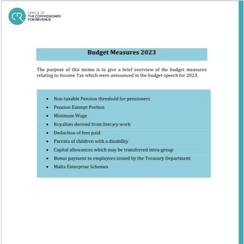 Document preview: 2022 — update-6---budget-measures-2023afc17a44-52bc-495f-beb6-170ce7c1b248.pdf — income_tax, Malta (CERFA n°update-6---budget-measures-2023afc17a44-52bc-495f-beb6-170ce)