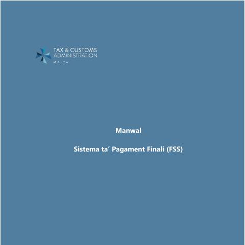 Document preview: Tax Manuals — manual-on-final-settlement-system-mt.pdf — income_tax, Malta (CERFA n°manual-on-final-settlement-system-mt)