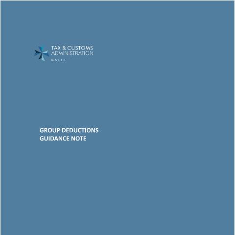 Document preview: Tax Guidelines — group-deductions-guidance-note.pdf — income_tax, Malta (CERFA n°group-deductions-guidance-note)