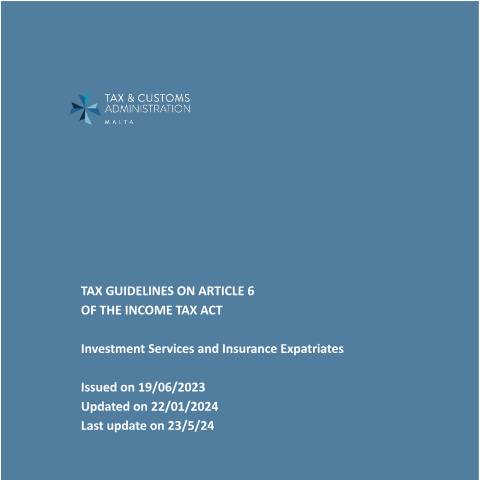 Document preview: Tax Guidelines — mtca-tax-guideline-on-art-6-of-the-income-tax-act.pdf — income_tax, Malta (CERFA n°mtca-tax-guideline-on-art-6-of-the-income-tax-act)