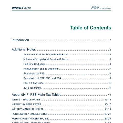 Document preview: FSS Circular Archives — fss_2018.pdf — payroll_social_security, Malta (CERFA n°fss_2018)