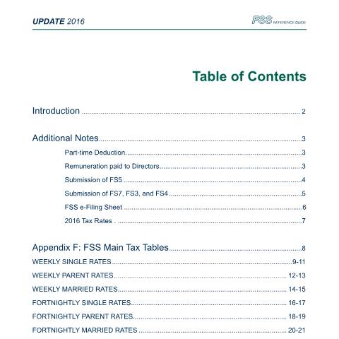 Document preview: FSS Circular Archives — fss_2016_update.pdf — payroll_social_security, Malta (CERFA n°fss_2016_update)