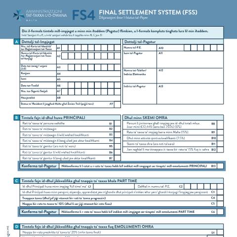 Document preview: Downloads — mtca-fs4.pdf — payroll_social_security, Malta (CERFA n°mtca-fs4)