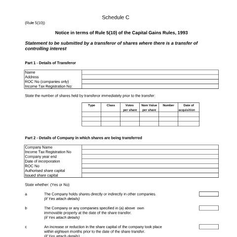 Document preview: Downloads — cgt_schedule_c.pdf — property_tax, Malta (CERFA n°cgt-schedule-c)