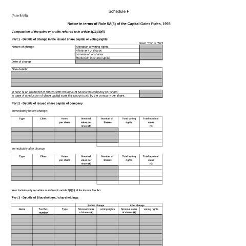 Document preview: Downloads — cgt_schedule_f.pdf — property_tax, Malta (CERFA n°cgt-schedule-f)