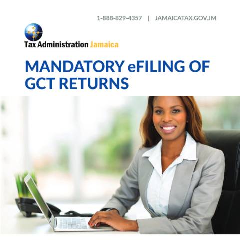 Document preview: Mandatory eFiling of GCT Returns for medium Taxpayers — Form, Jamaica (CERFA n°mandatory+eFiling+of+gct+returns+for+medium+taxpayers)