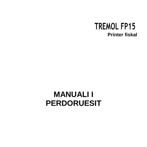 Document preview: Manuali Perdorimi FP15 — Kompanite E Licencuara, Kosovë