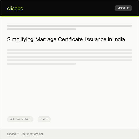 Document preview: Application for Issuance of Marriage Certificate via DigiLocker — Administration, India