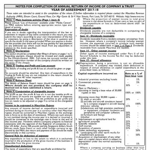 Document preview: 2017-2018 — Document, Mauritius (CERFA n°IT033ANotes170717)