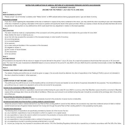 Document preview: 2024 / 2025 — Document, Mauritius (CERFA n°NotesIT09-2024)