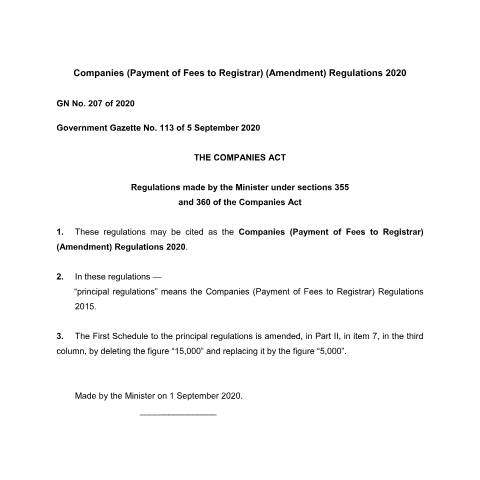 Document preview: GN. 207 of 2020 — Document, Mauritius (CERFA n°GN.-207-of-2020)
