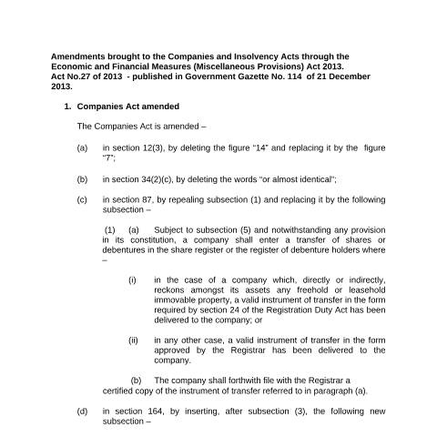 Document preview: Amendments070114- — Document, Mauritius (CERFA n°Amendments070114-)