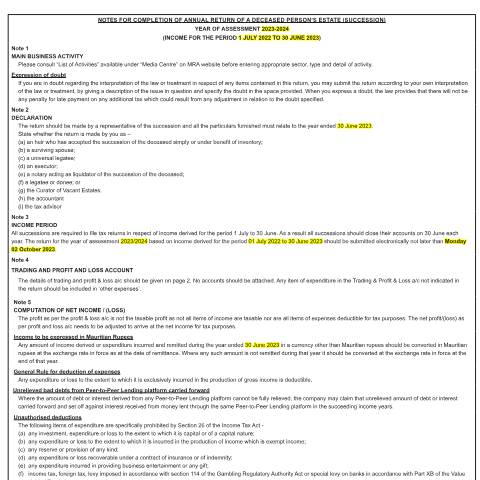 Document preview: 2023 / 2024 — Document, Mauritius (CERFA n°NotesIT09-2023)