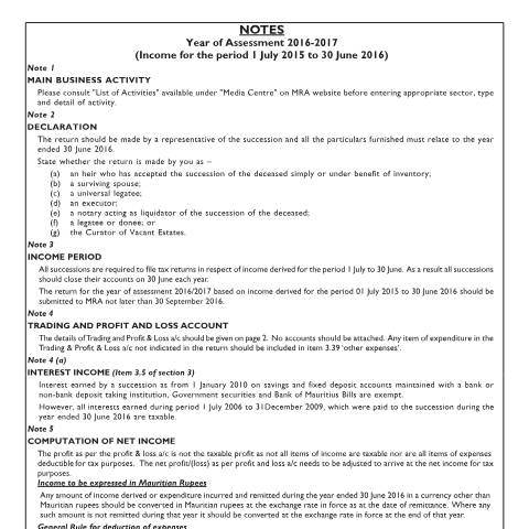 Document preview: 2016 / 2017 — Document, Mauritius (CERFA n°Notes09)