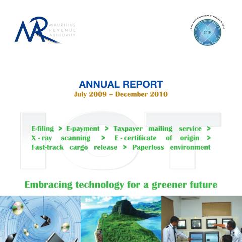 Document preview: 2009 / 2010 — Publication, Mauritius (CERFA n°AnnualReportMRA20092010full)
