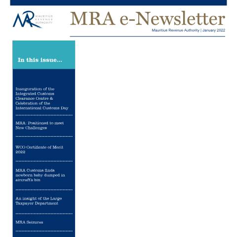 Document preview: January 2022 — Document, Mauritius (CERFA n°ENewsJan2022)