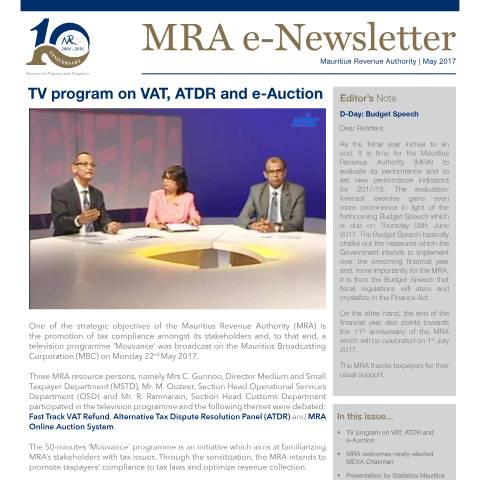 Document preview: May 2017 — Document, Mauritius (CERFA n°May2017)