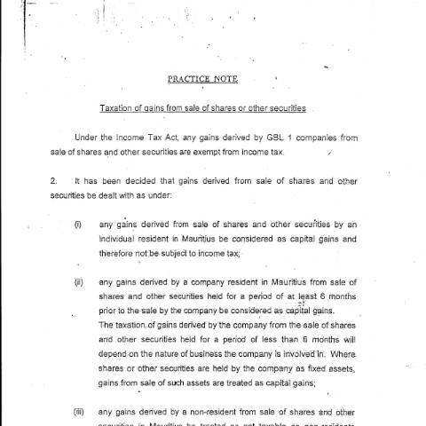 Document preview: Practice Note — Reference, Mauritius (CERFA n°PracticeNote301006)