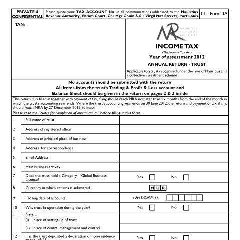 Document preview: 2012 — Document, Mauritius (CERFA n°Trust2012full)