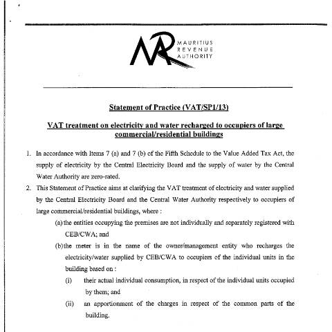 Document preview: Reviewed on 18 January 2016 — Document, Mauritius (CERFA n°Electricity180116)