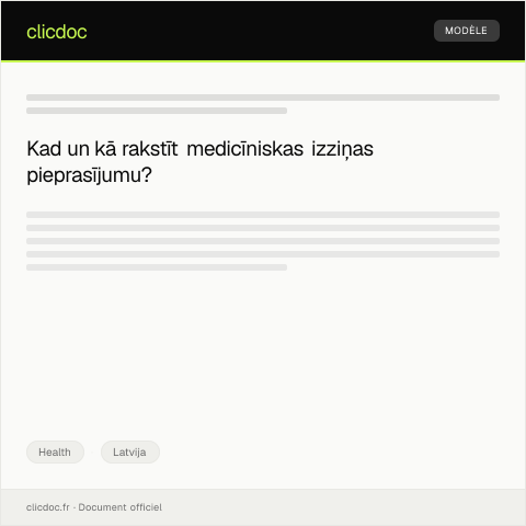 Document preview: Medicīniskas izziņas pieprasījums ģimenes ārstam — Health, Latvija