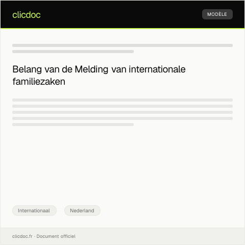 Documentvoorvertoning: Melding van internationale familiezaken bij gemeente — Internationaal, Nederland