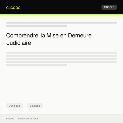 Aperçu du document Mise en demeure pour exécution d’une décision judiciaire — Juridique, Belgique