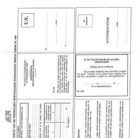 Aperçu du document Model van de aangifte van de werkelijke hoeveelheid ingeoogste droge tabak Nr. 44 — Tabaksfabrikaten, Belgique (CERFA n°ACC_FORM_Aangifte-werkelijke-hoeveelheid-ingeoogste-droge-tabak-nr449-17-03-2017)