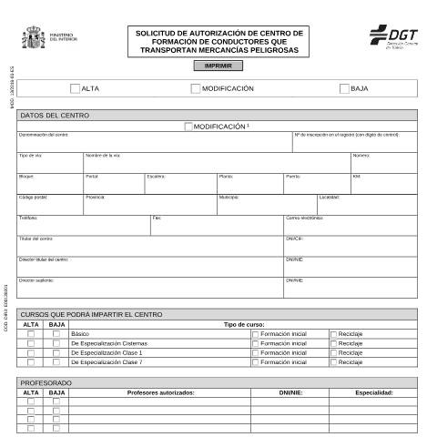 Vista previa del documento Modelo 13 — Impreso de solicitud de la DGT — Dirección General de Tráfico (DGT) — Modelos de solicitud, España (CERFA n°13)