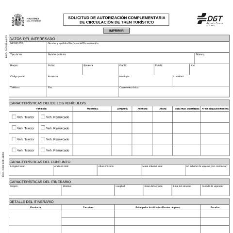 Vista previa del documento Modelo 21 — Impreso de solicitud de la DGT — Dirección General de Tráfico (DGT) — Modelos de solicitud, España (CERFA n°21)