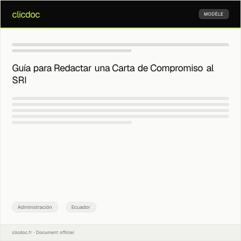 Vista previa del documento Modelo de Carta de Compromiso — Administración, Ecuador
