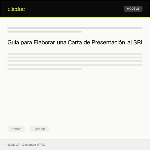 Vista previa del documento Modelo de Carta de Presentación — Trabajo, Ecuador