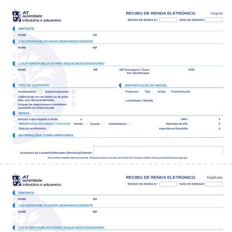 Pré-visualização do documento Modelo de recibo de renda eletrónico — IRS / IRC, Portugal
