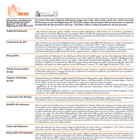 Anteprima documento Irap 2026 — Dichiarazioni, Italia (CERFA n°Irap)