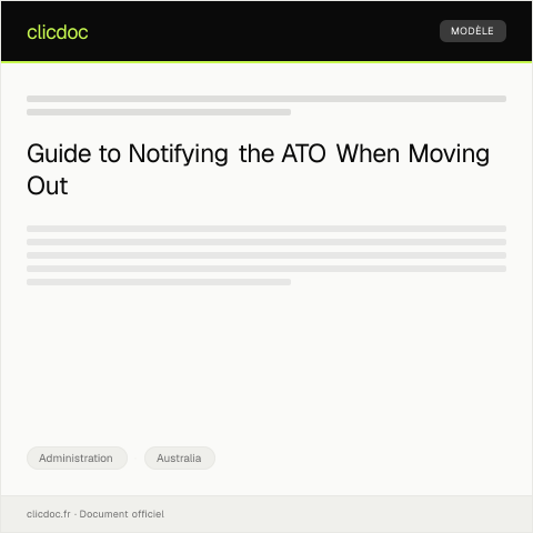 Document preview: Notification of Moving Out and Request for Final Inspection — Administration, Australia