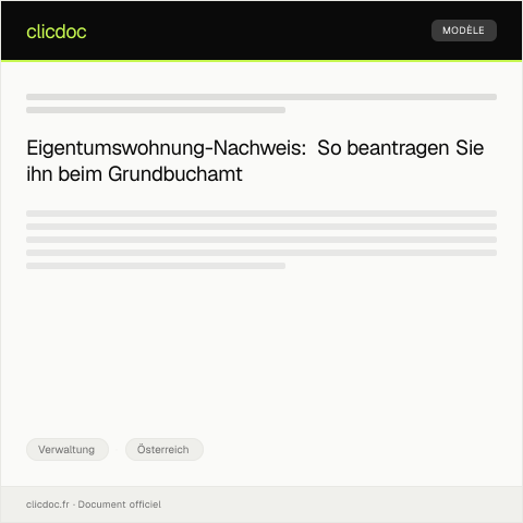Dokumentvorschau: Nachweis der Eigentumswohnung beim Grundbuchamt Linz — Verwaltung, Österreich