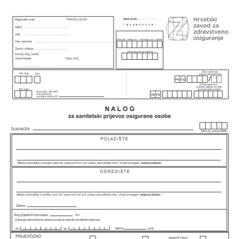 Document preview: Nalog sanitet 14042014 — Zdravstveno (sante), Hrvatska (CERFA n°Nalog_sanitet_14042014)