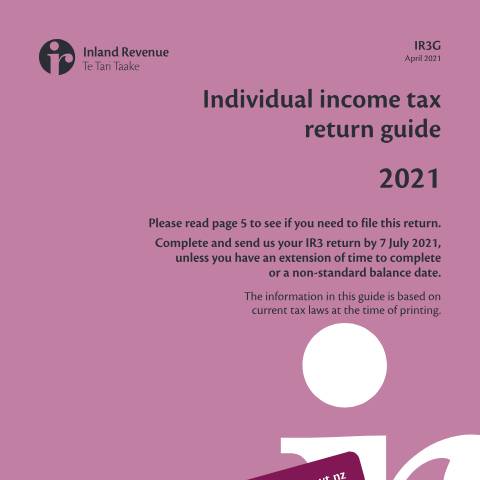 Document preview: Individual tax return guide — Income tax, New Zealand (CERFA n°IR3G)