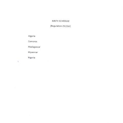 Document preview: Ninth Schedule New — Reference, Mauritius (CERFA n°Ninth-Schedule-New)